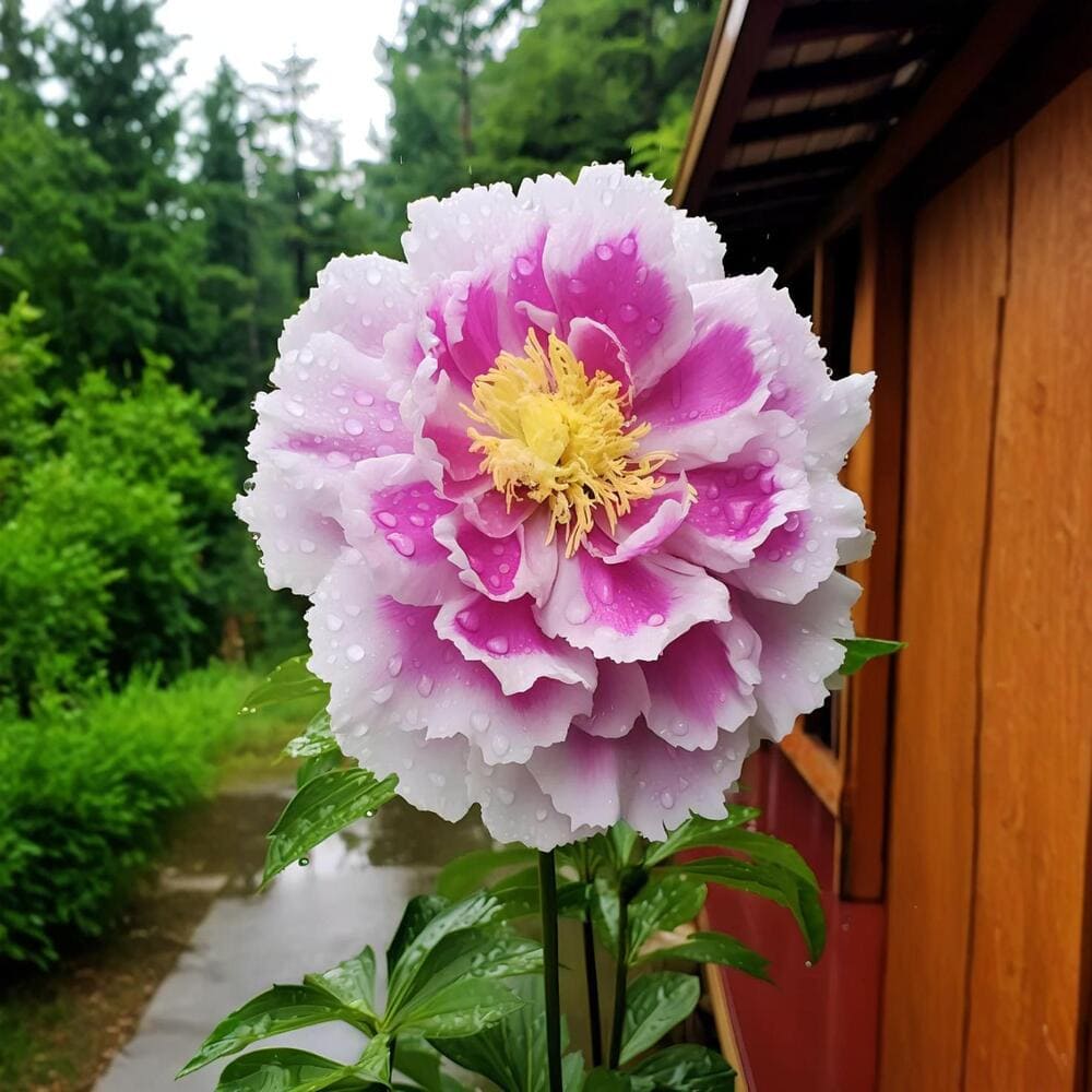 Bujor Arbustiv Roz-Galben - Ghiveci 3L H 50cm+