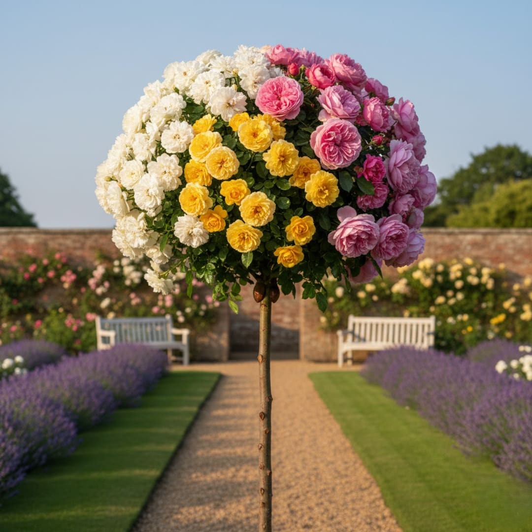 Trandafir Pomisor Altoit Multicolor - H 150-160cm, Anul 4