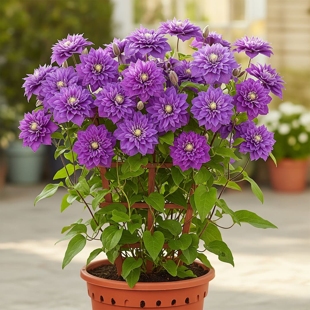 Clematis Cățărător Mov Batut la Ghiveci H 50cm+