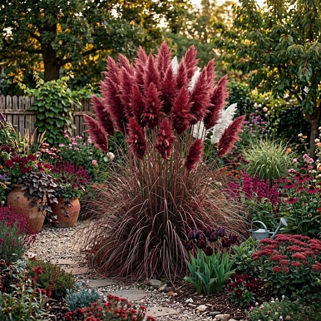 Iarba de Pampas Visinie la Ghiveci, H 40cm+