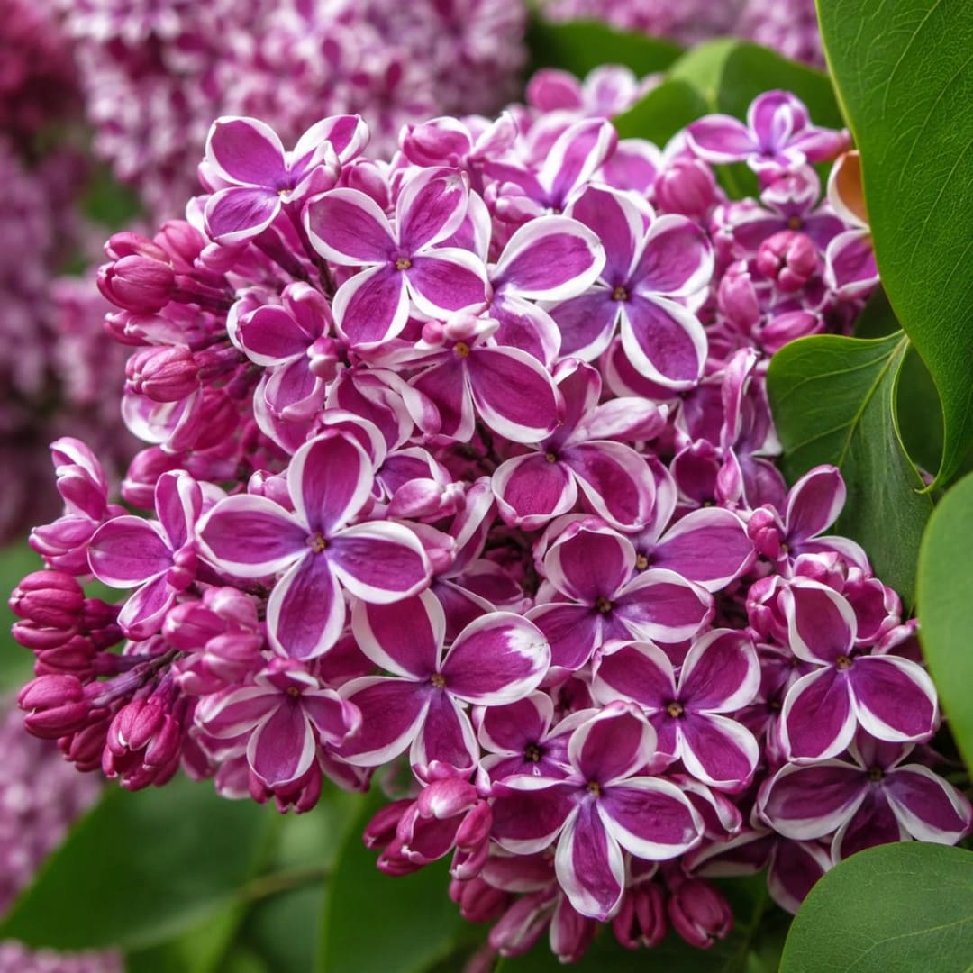 Liliac Bicolor, Violet-Alb, Syringa Vulgaris la Ghiveci