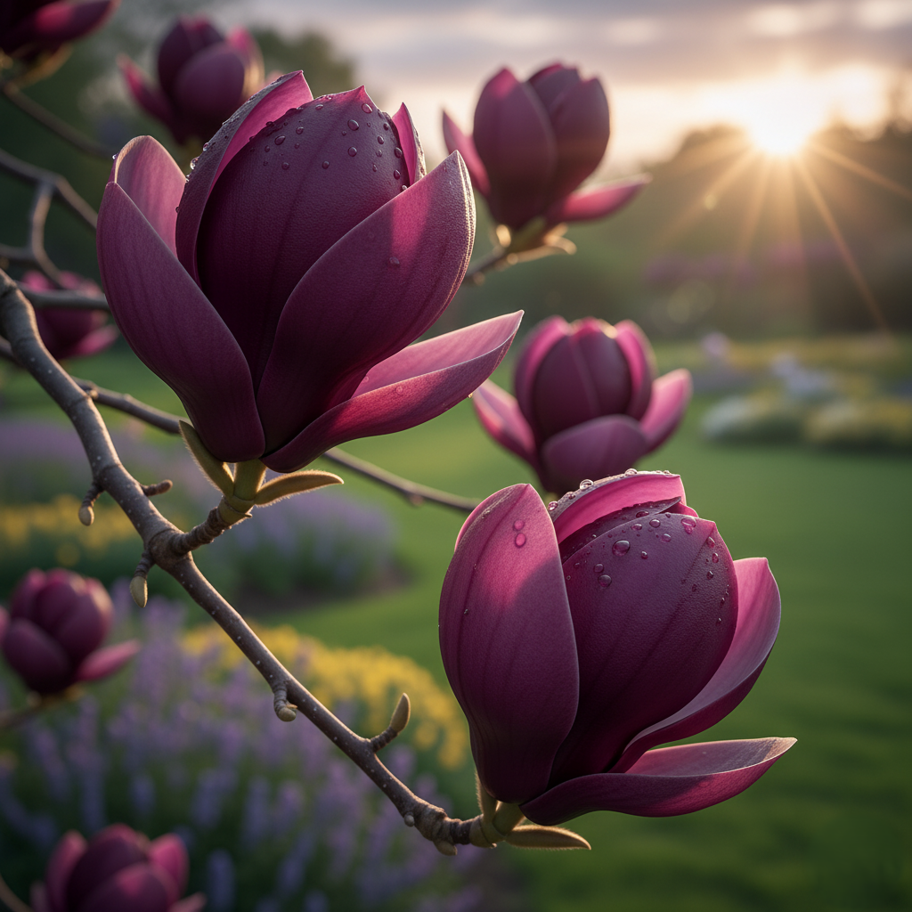 Magnolia Violet "Black Tulip" - Ghiveci 7L - H 170-180cm