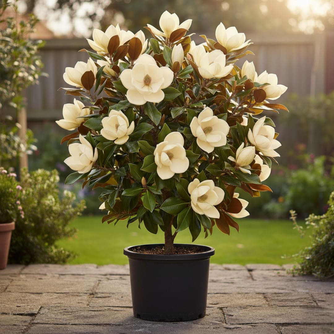 Magnolie Grandiflora Vesnic Verde "Light Yellow" Ghiveci 3L H 60-80cm