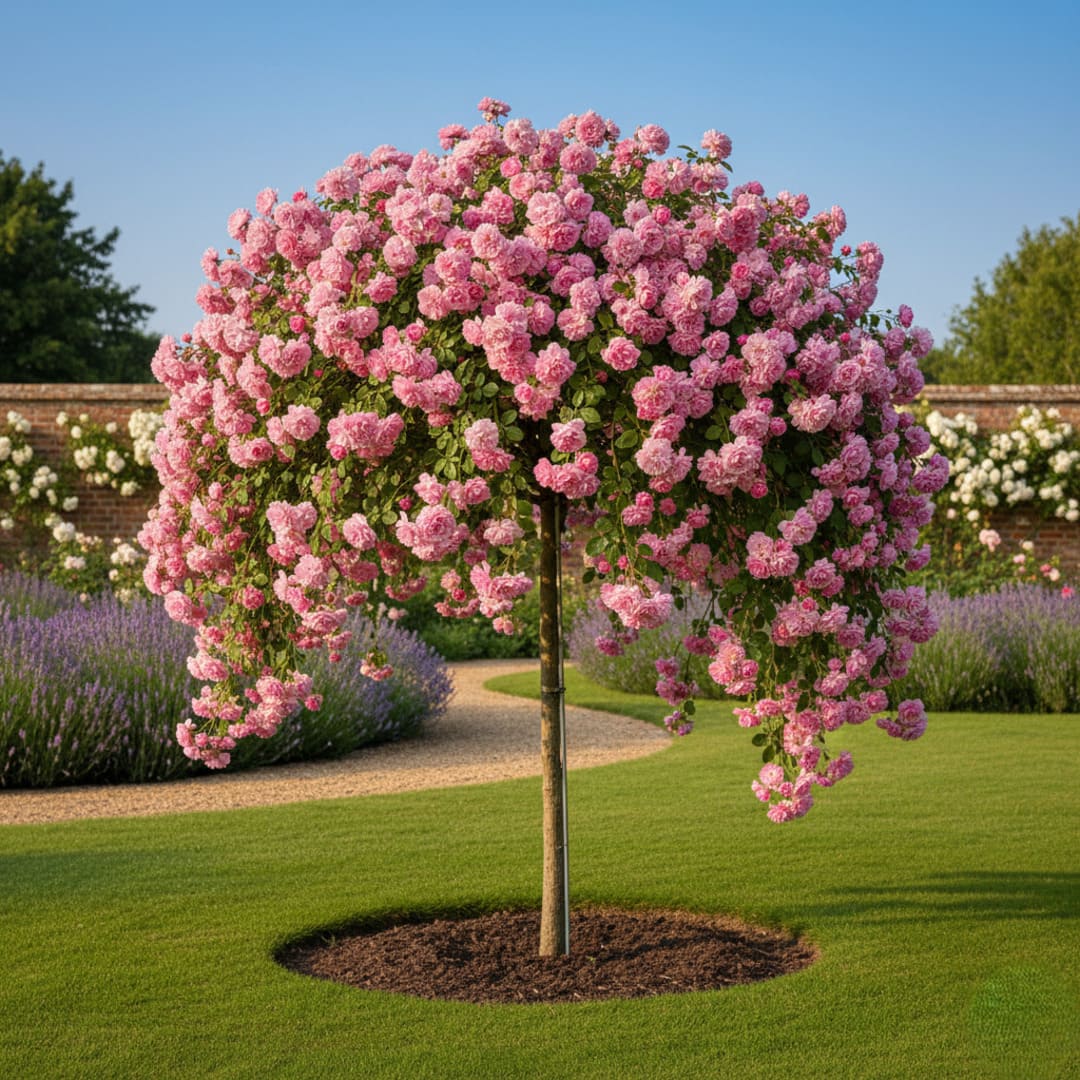 Trandafir Pomisor Curgator "Pink Meiland" - H 150-160cm, Anul 4