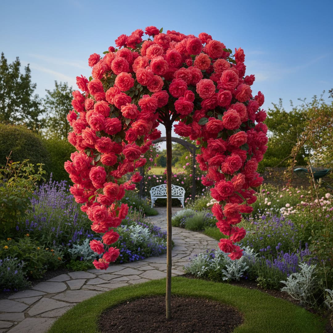 Trandafir Pomisor Curgator "Somon" - H 150-160cm, Anul 4