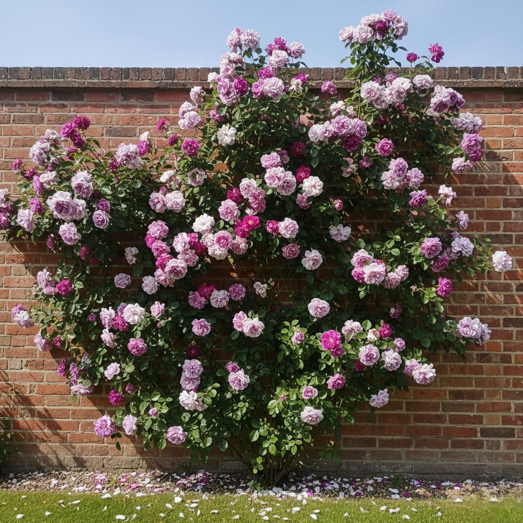 Trandafir Catarator Altoit Multicolor "Indigoletta-Crystal Fairy", Anul 4