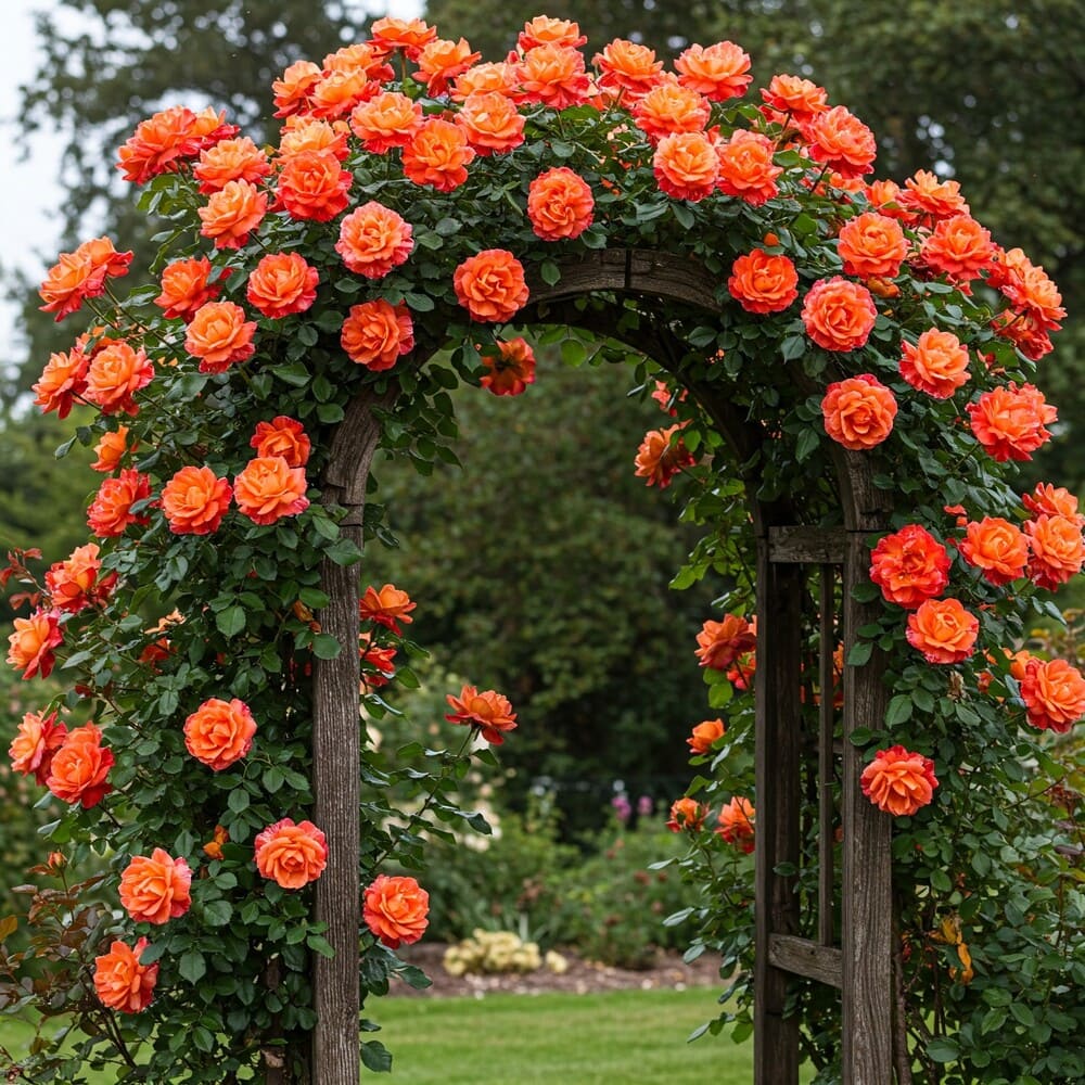 Butas Trandafiri Cataratori "Orange Dream" Anul 3 - Rădăcină Împachetată