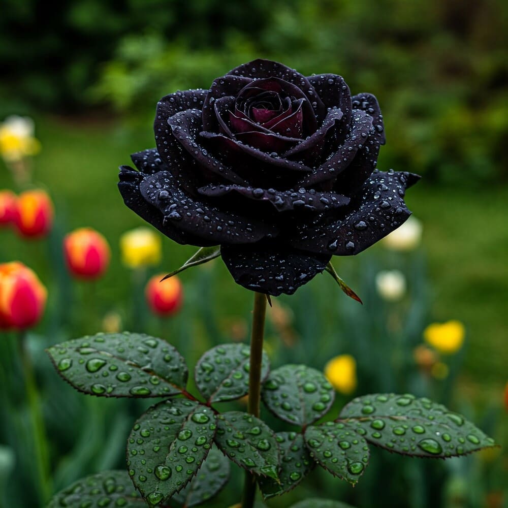 Butas Trandafir Anul 3 "Black Baccara" - Rădăcină Împachetată