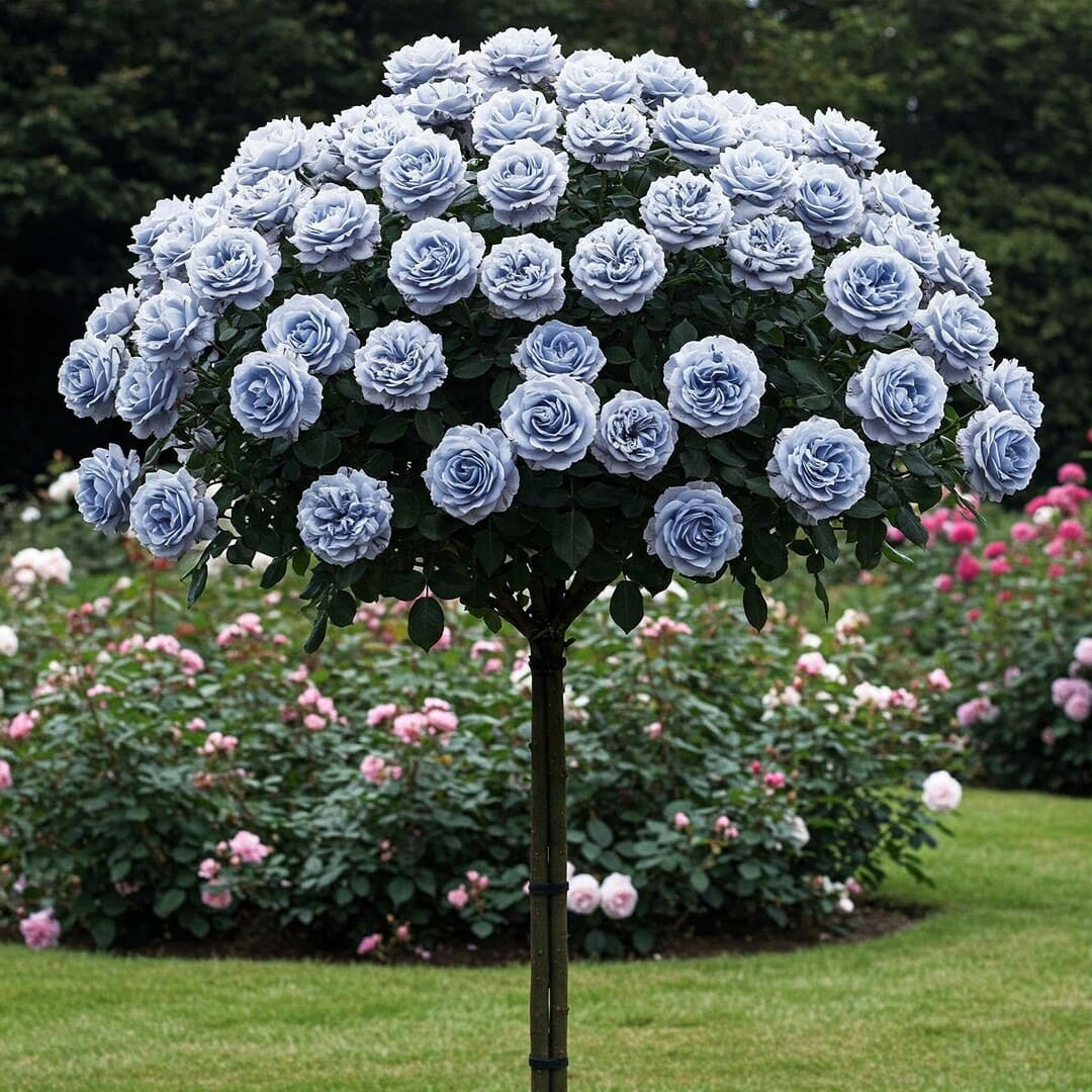 Trandafir Pomisor Albastru Deschis - Ghiveci 5L - 140-160cm, Anul 3