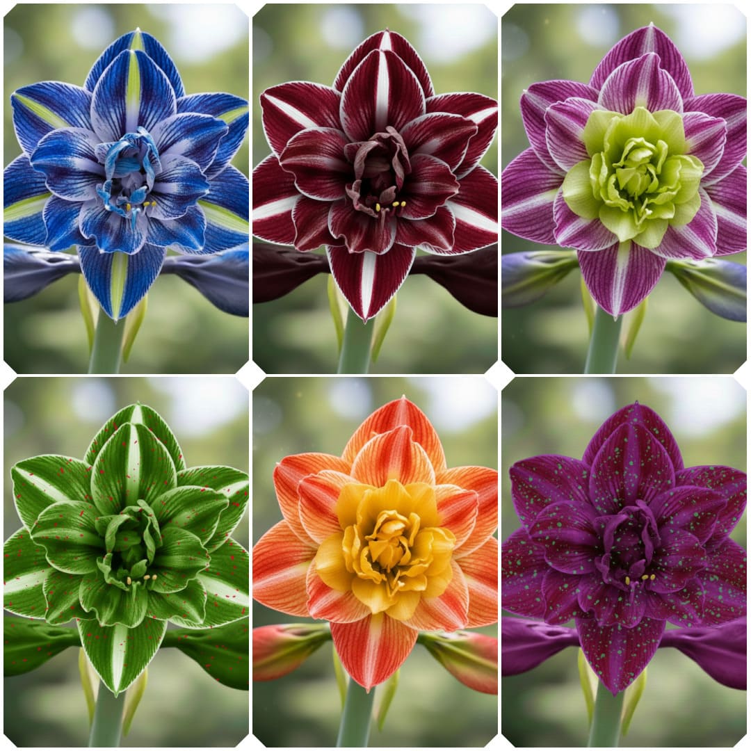 Bulbi Amaryllis Mix, 6 Bulbi Giganti - Pachet Promotional