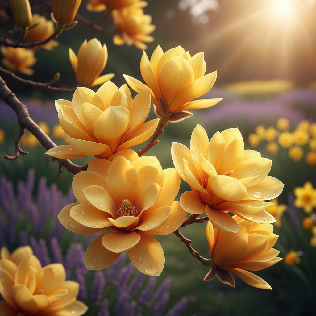 Magnolie Galbena "Gold Sun" la Ghiveci - H 40-50cm