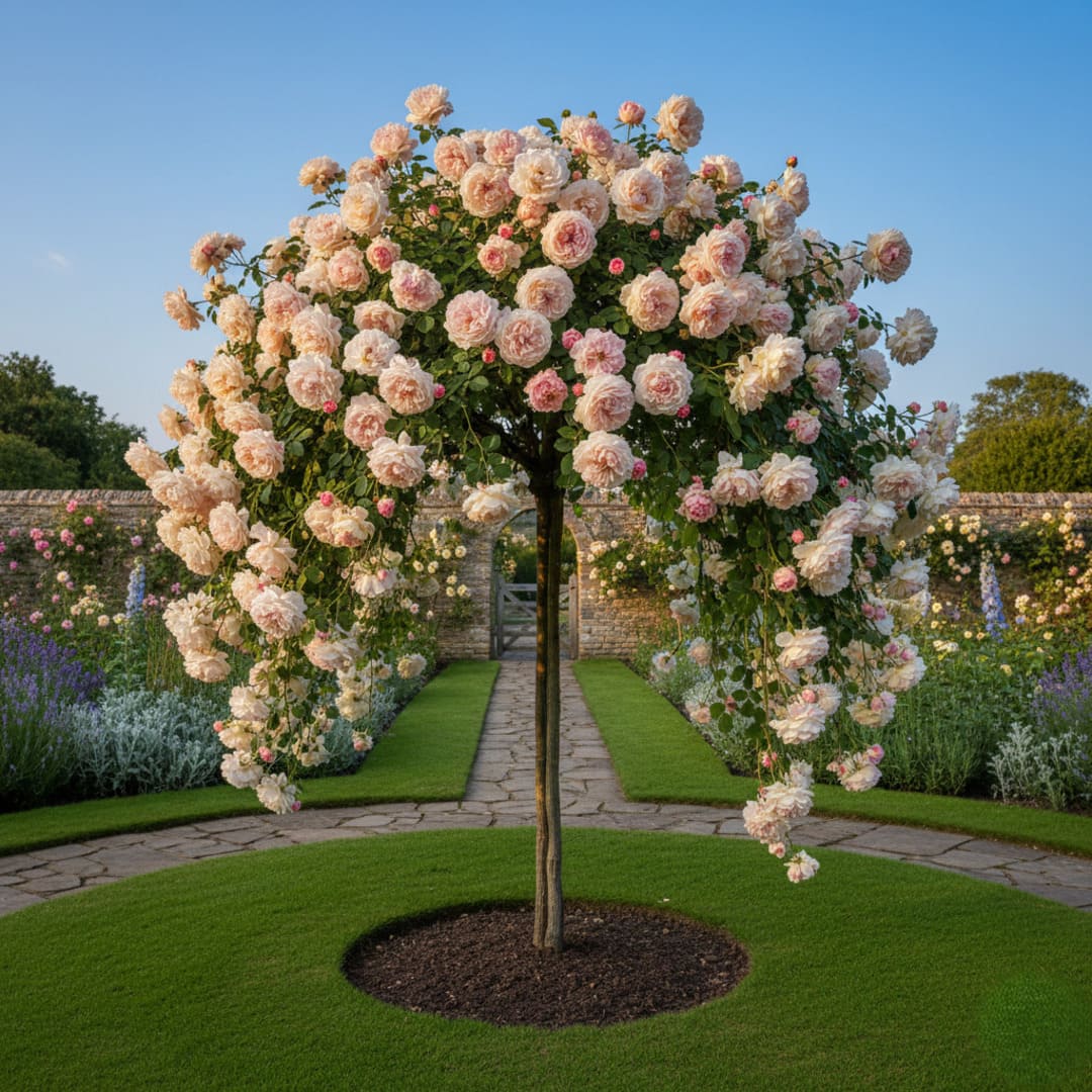 Trandafir Pomisor Curgator "Pierre de Rosard" - H 150-160cm, Anul 4