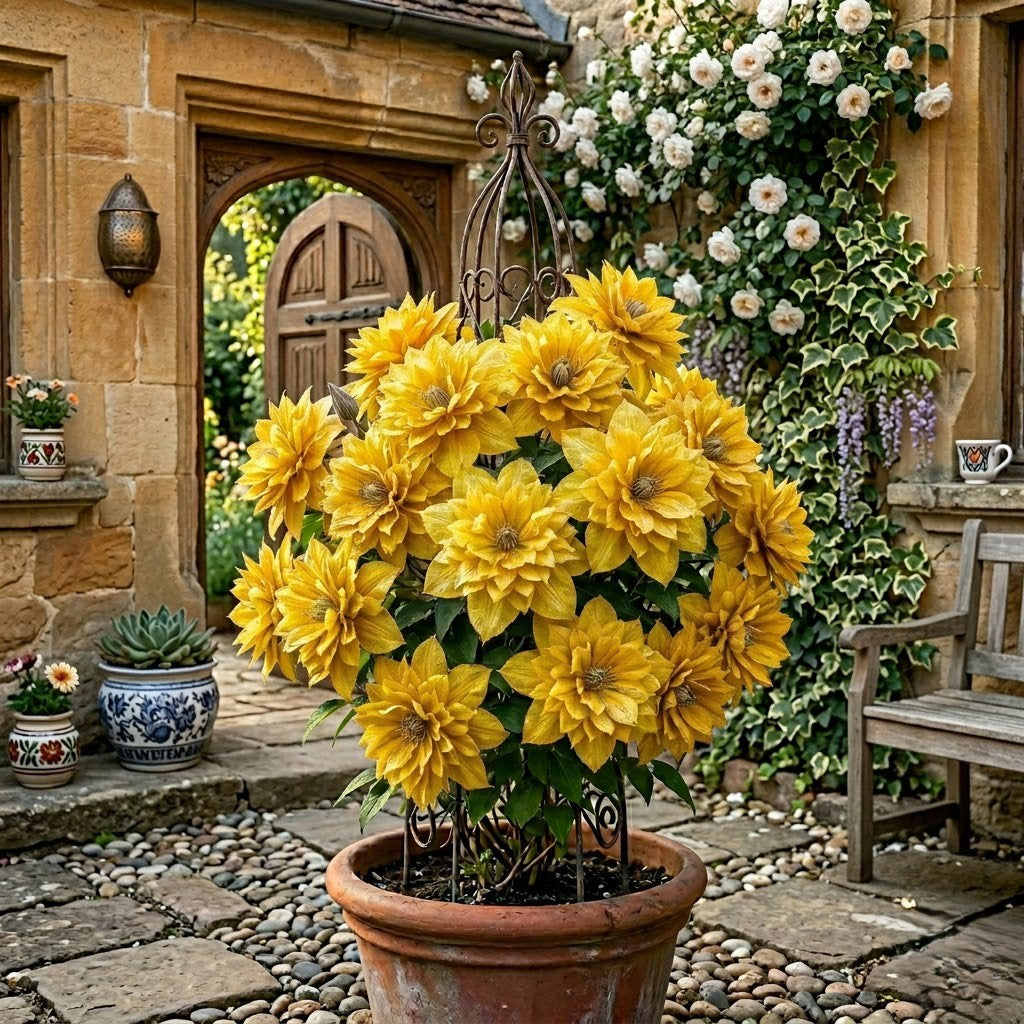 Clematis Cățărător Galben la Ghiveci H 50cm+