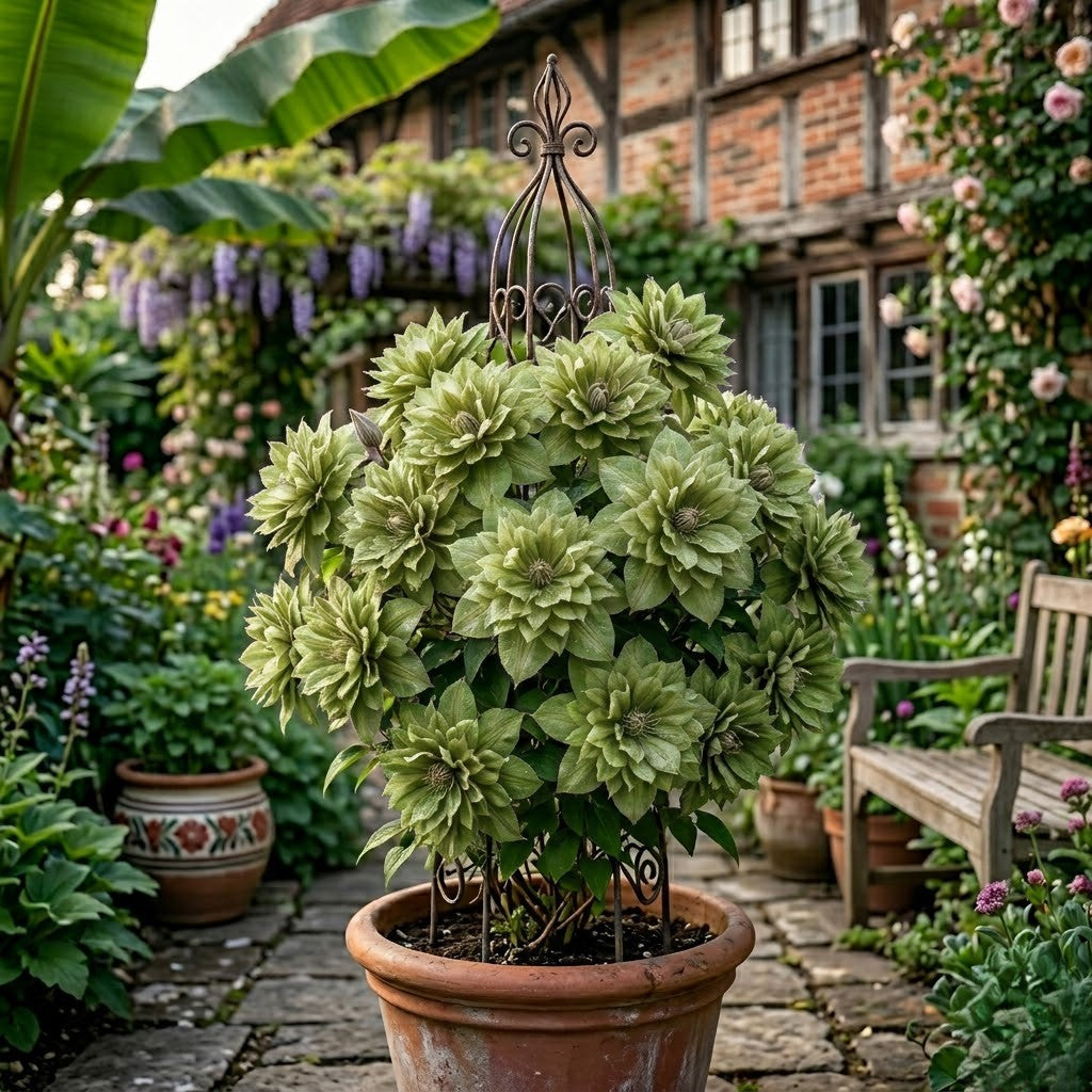 Clematis Cățărător Verde la Ghiveci H 50cm+
