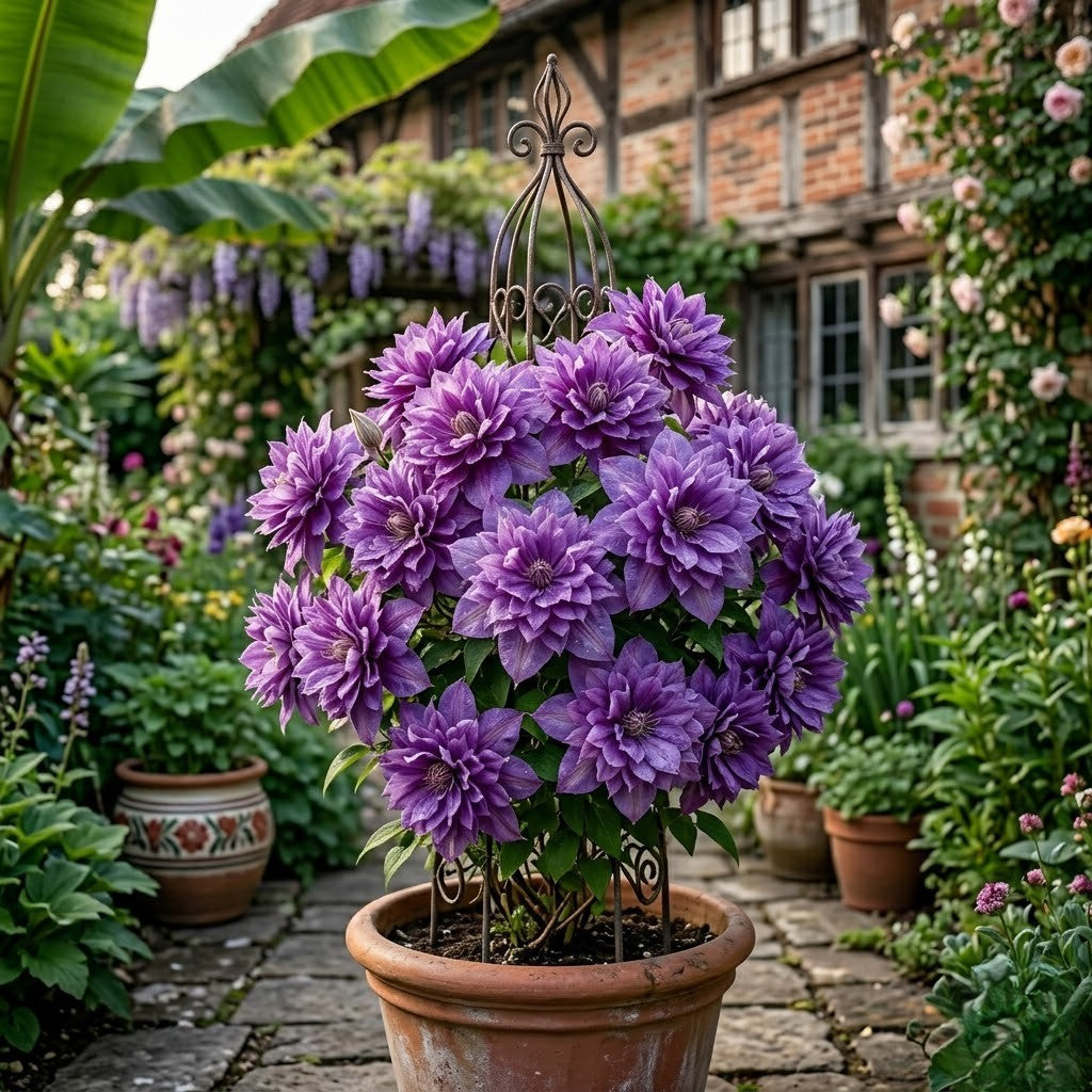 Clematis Cățărător Violet Batut la Ghiveci H 50cm+