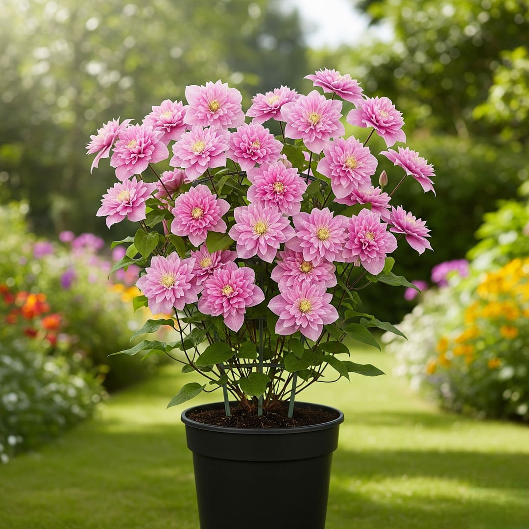 Clematis Roz Batut la Ghiveci H 40-50cm