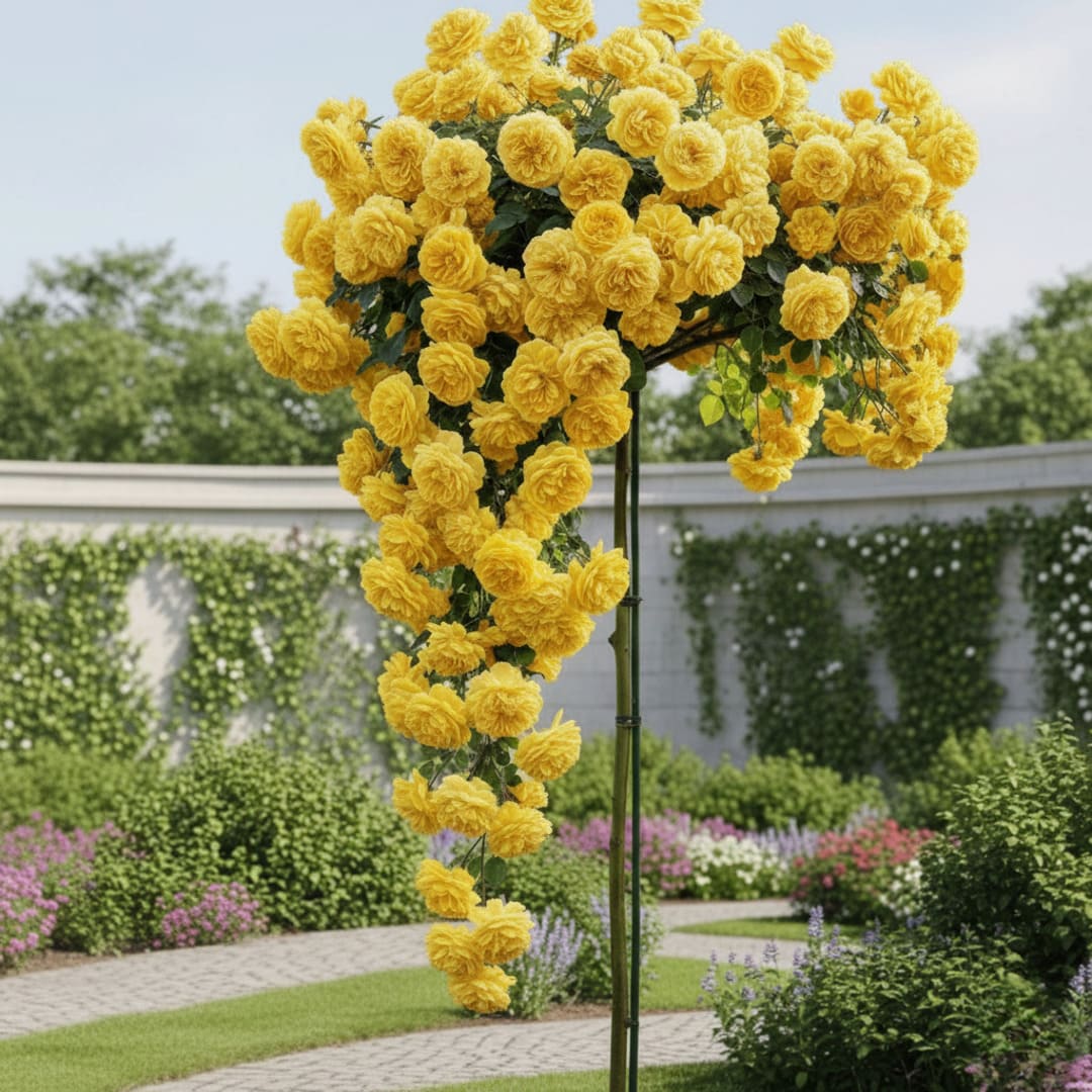 Trandafir Pomisor Curgator "Galben" - H 150-160cm, Anul 4