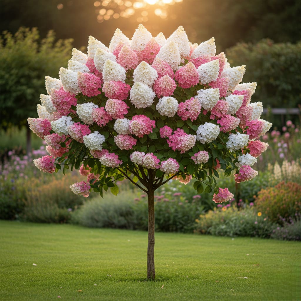 Hortensie Copacel Alb-Roz Ghiveci 5L H 80-100cm