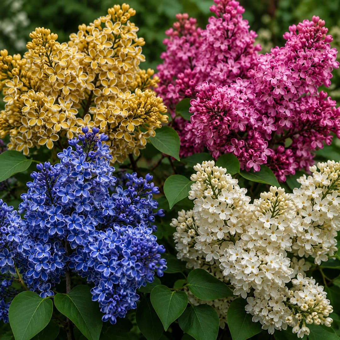 Liliac Syringa Vulgaris Multicolor la Ghiveci cu 4 Altoiuri
