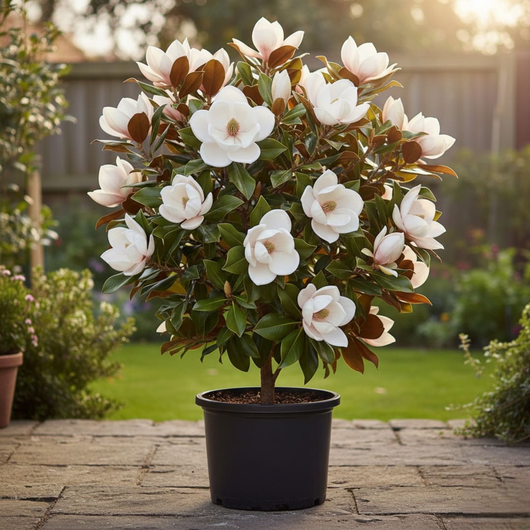 Magnolie Grandiflora Vesnic Verde "White" Ghiveci 3L H 40-50cm