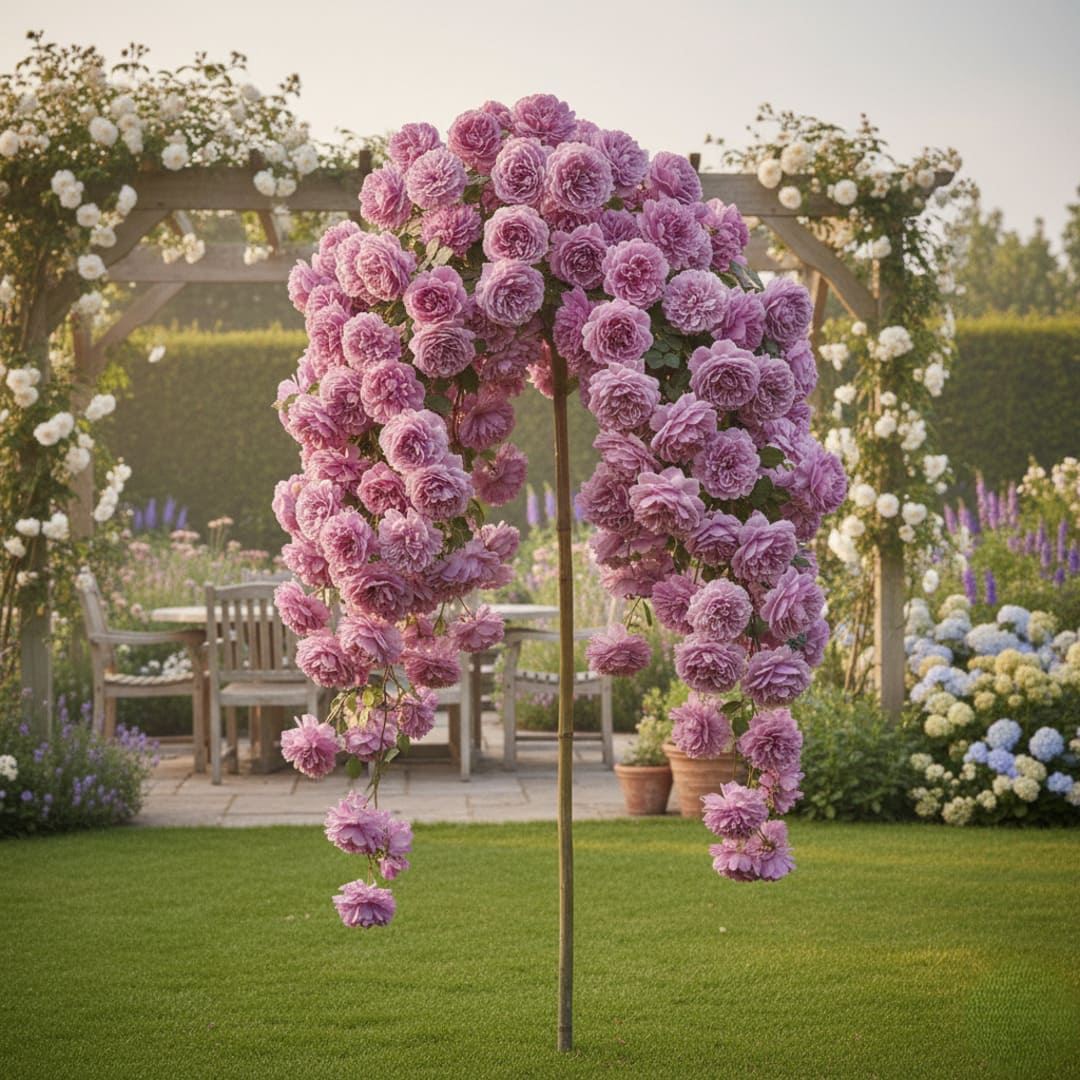 Trandafir Pomisor Curgator "Roz" - H 150-160cm, Anul 4