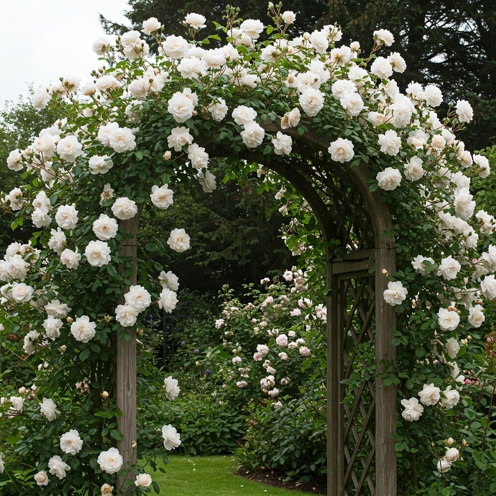 Trandafiri Cataratori "White" - Ghiveci 3L H 70-80cm, Anul 4