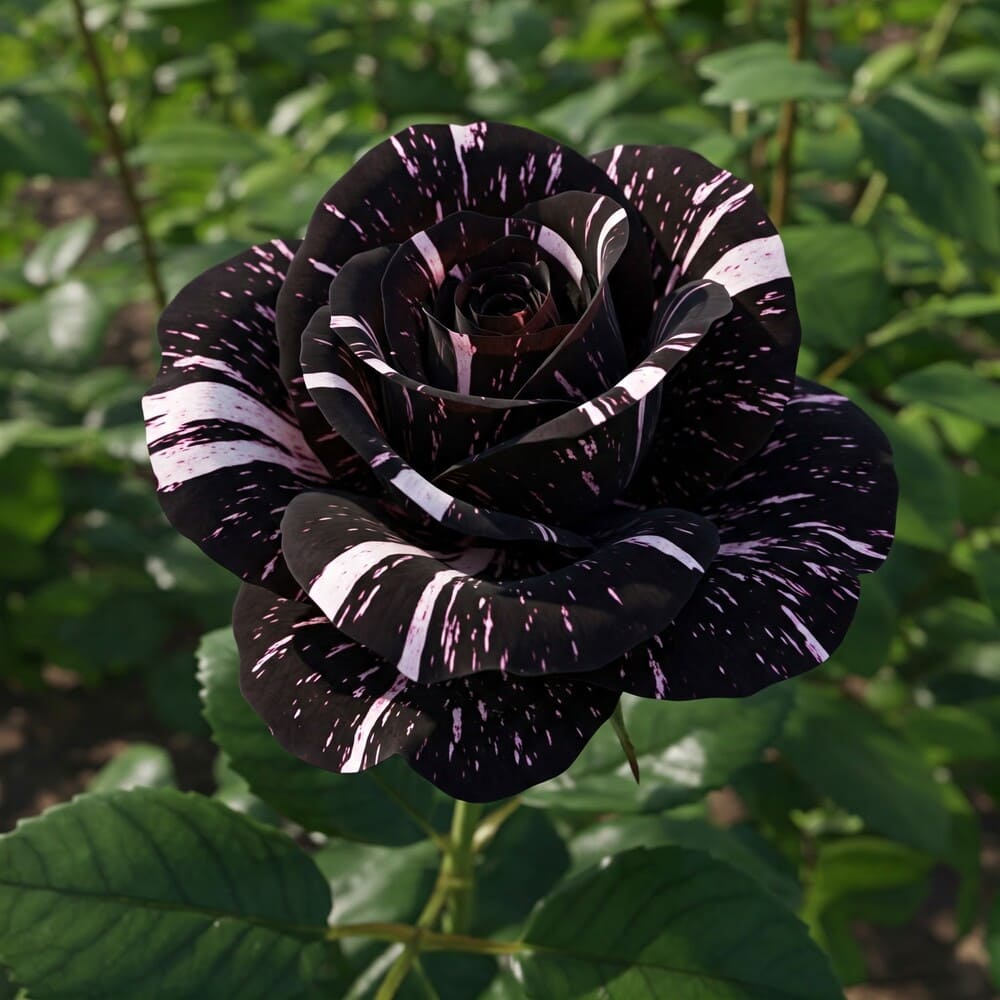 Trandafiri Parfumati de Lux "Black and White" - Ghiveci 3L, Anul 3