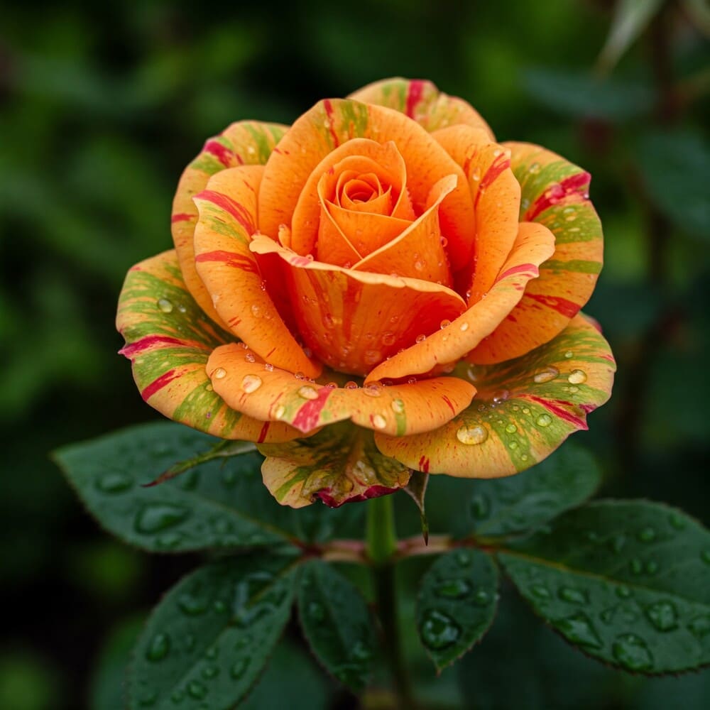 Butas Trandafir Anul 3 "Rubin Striat" - Rădăcină Împachetată