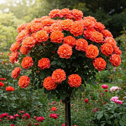 Trandafir Pomisor Portocaliu - Ghiveci 5L - 140-160cm, Anul 3
